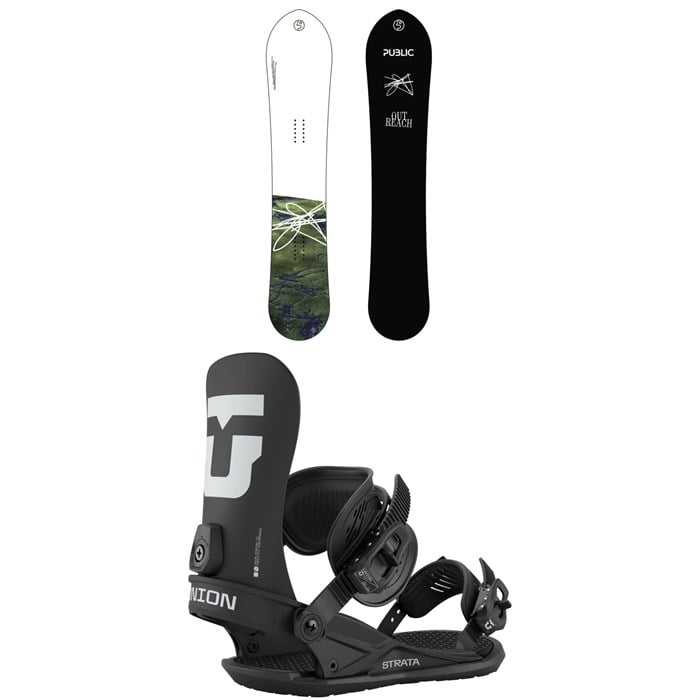 Public Snowboards - Public Snowboards Outreach Snowboard + Union Strata Snowboard Bindings 2026