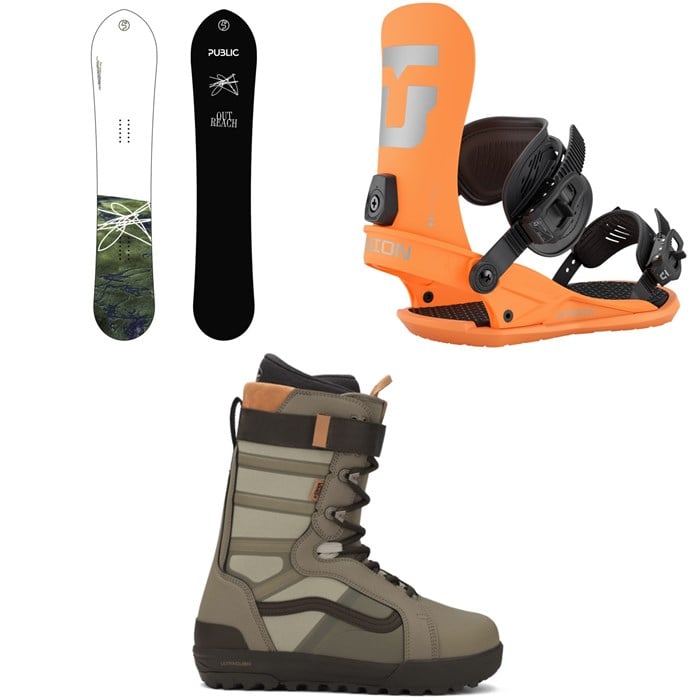 Public Snowboards - Public Snowboards Outreach Snowboard + Union Strata Snowboard Bindings + Vans Hi-Standard Pro Snowboard Boots 2026
