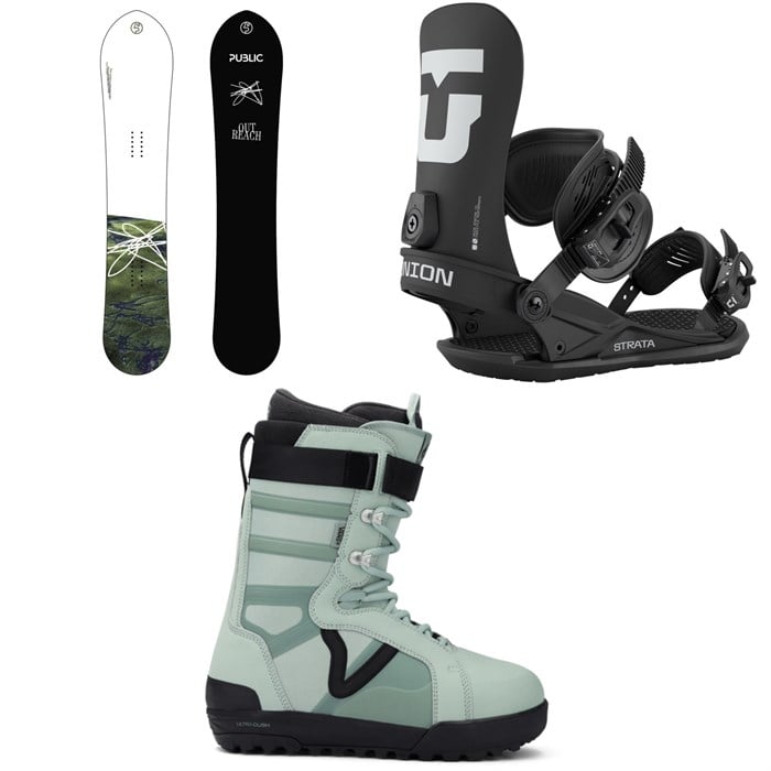 Public Snowboards - Public Snowboards Outreach Snowboard + Union Strata Snowboard Bindings + Vans Hi-Standard Pro Snowboard Boots 2026