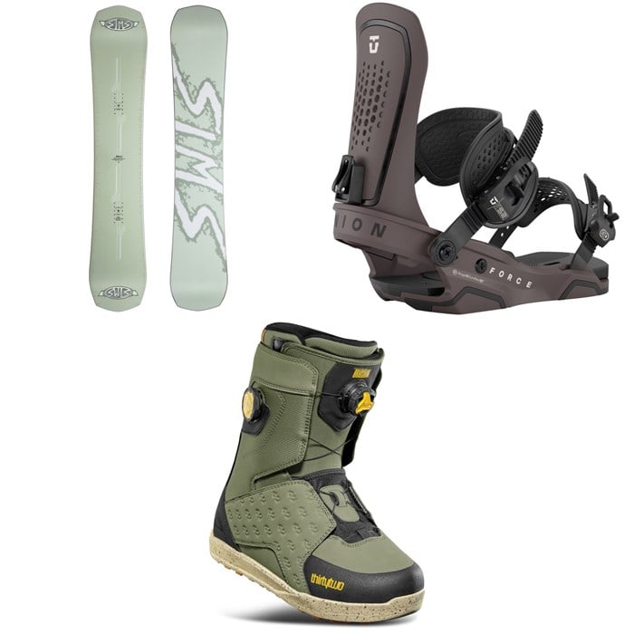Sims - Sims Distortion Snowboard + Union Force Snowboard Bindings + thirtytwo Lashed Double Boa Snowboard Boots 2026