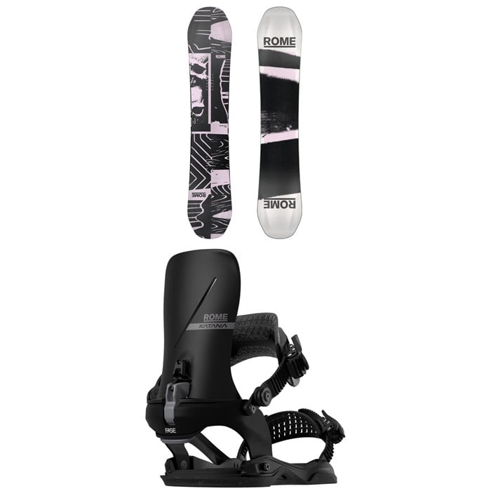 Rome - Rome Boneless Snowboard + Katana AW FASE Snowboard Bindings 2026