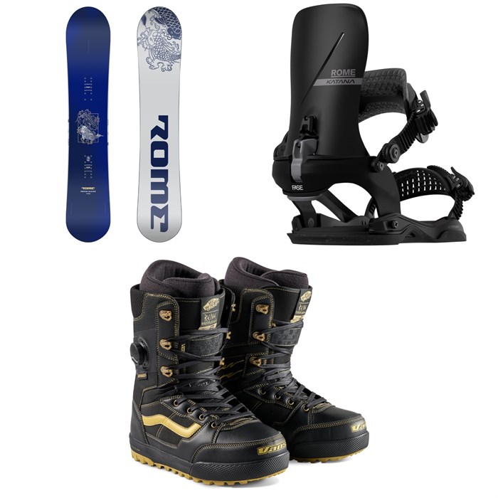 Rome - Rome Rene-Gade Snowboard + Katana AW FASE Snowboard Bindings + Vans Invado Pro x Rene Snowboard Boots 2026