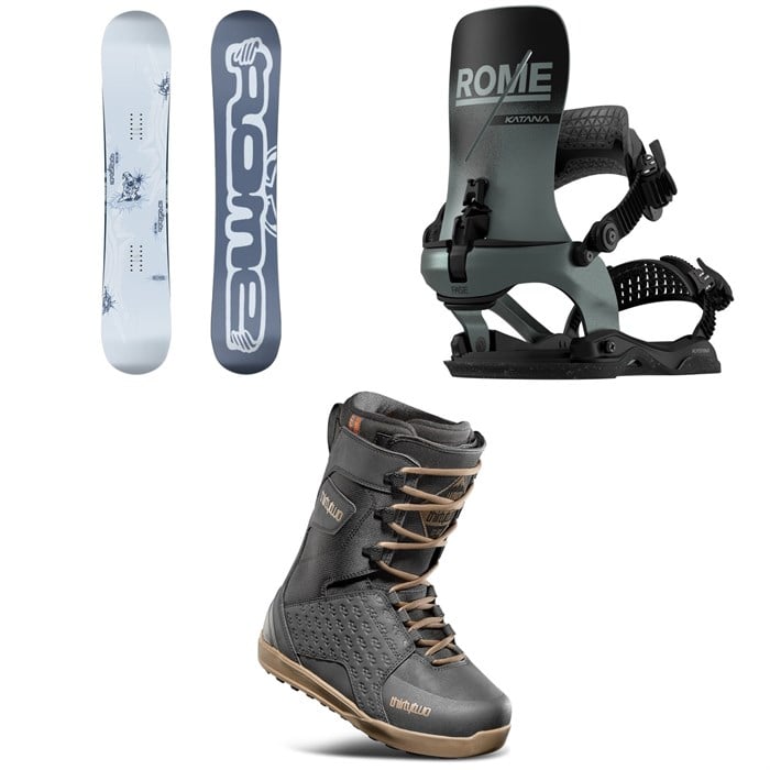 Rome - Rome Artifact Snowboard + Katana AW FASE Snowboard Bindings + thirtytwo Lashed Snowboard Boots 2026