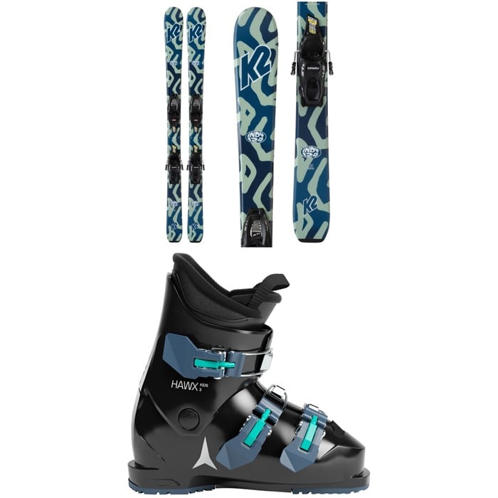 K2 - K2 Indy Skis + FDT 4.5 Bindings + Atomic Hawx Kids 3 Ski Boots - Kids' 2026