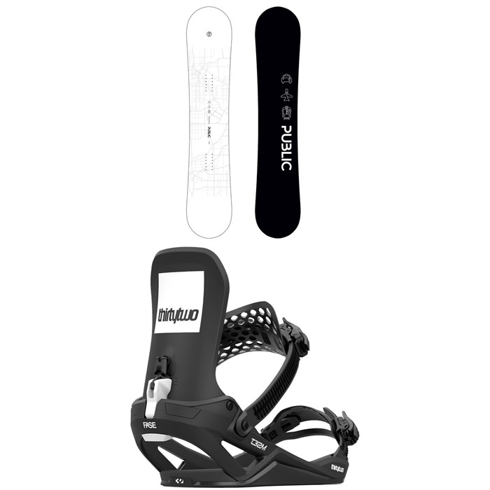 Public Snowboards - Public Snowboards General Snowboard + thirtytwo T32M Fase Snowboard Bindings 2026