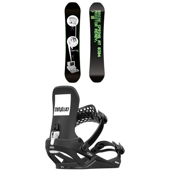 CAPiTA - CAPiTA Spring Break Resort Twin Snowboard + thirtytwo T32M Fase Snowboard Bindings 2026