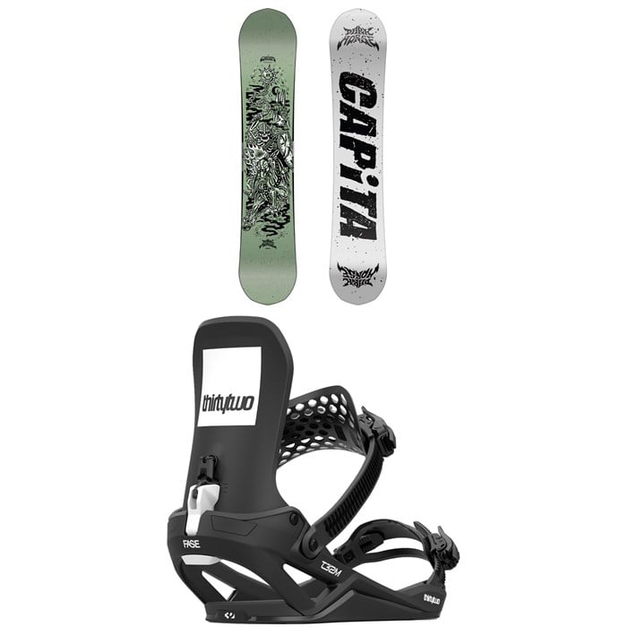 CAPiTA - CAPiTA Dark Horse Snowboard + thirtytwo T32M Fase Snowboard Bindings 2026