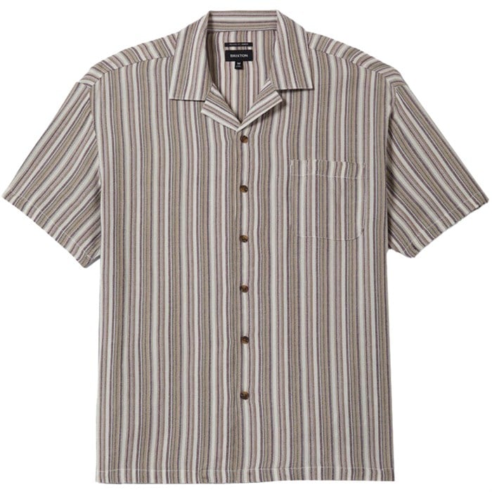 Brixton - Brixton Bunker Twisted Stripe Shor-Sleeve Woven Shirt - Men's