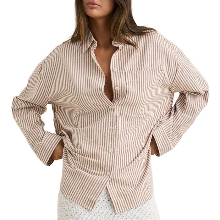 Rhythm - Rhythm Valley Stripe Oversized Shirt - Women's