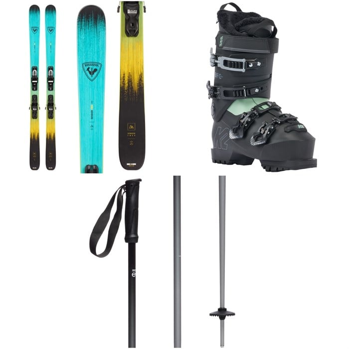 Rossignol - Rossignol Sender Free 92 Skis + Xpress 11 Bindings + K2 BFC 75 Ski Boots - Women's 2026 + evo Merge Ski Poles