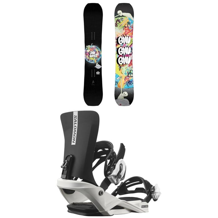 GNU - GNU Young Money C2E Snowboard + Salomon Rhythm Jr Snowboard Bindings - Kids' 2026