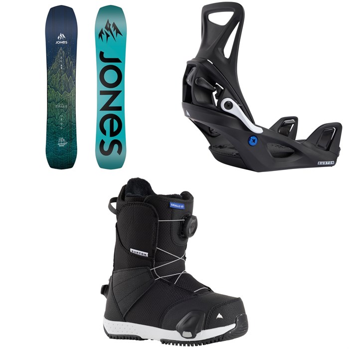 Jones - Jones Flagship Snowboard + Step On Snowboard Bindings + Smalls Step On Snowboard Boots - Kids' 2026