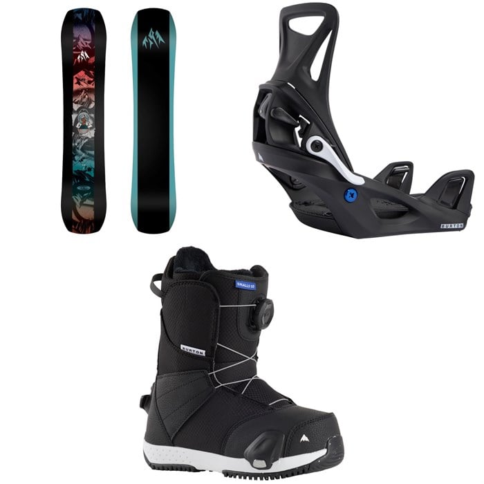 Jones - Jones Mountain Twin Snowboard + Burton Step On Snowboard Bindings + Smalls Step On Snowboard Boots - Kids' 2026