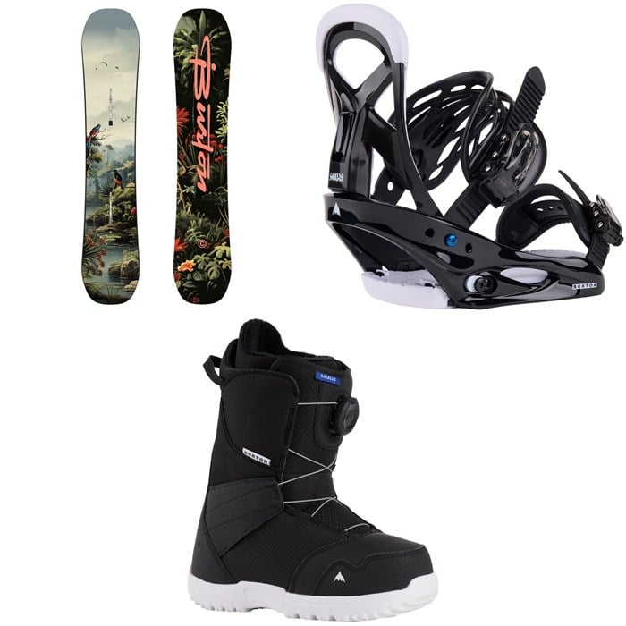 Burton - Burton Custom Smalls Snowboard + Smalls Snowboard Bindings + Smalls BOA Snowboard Boots - Kids' 2026