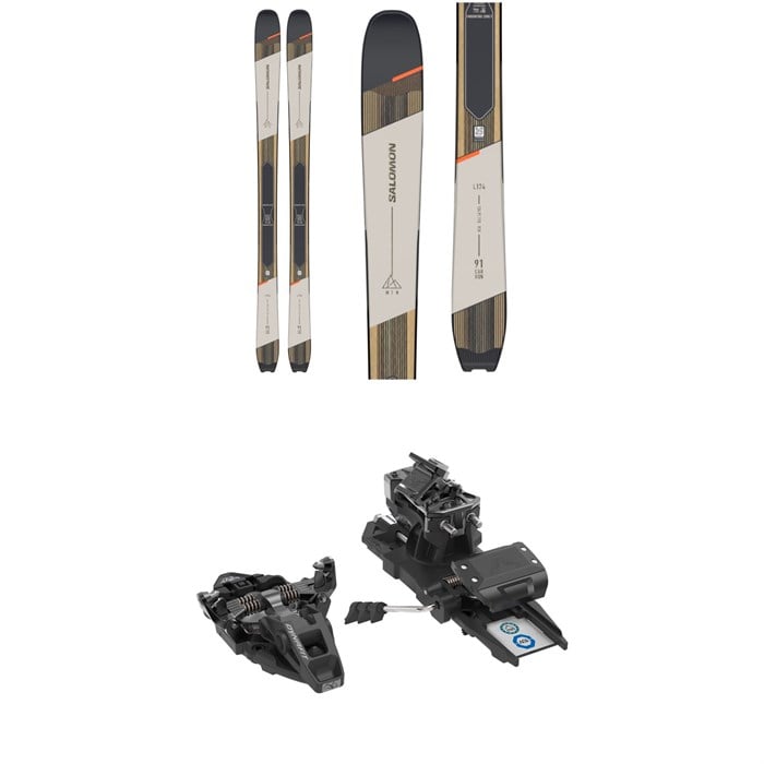 Salomon - Salomon MTN 91 Carbon Skis + Dynafit ST Rotation 10 Alpine Touring Ski Bindings