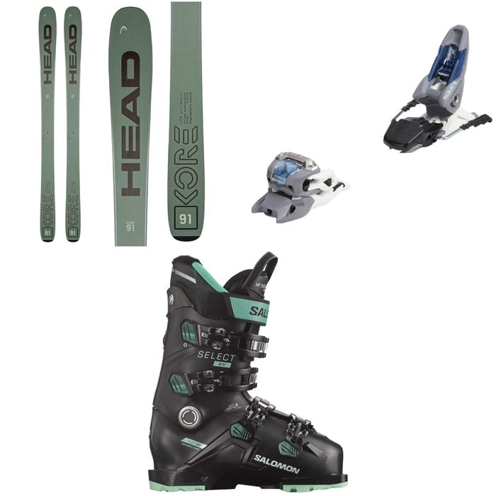 Head - Head Kore 91 Skis + Marker Squire 11 Ski Bindings + Salomon Select HV 80 W GW Ski Boots - Women's