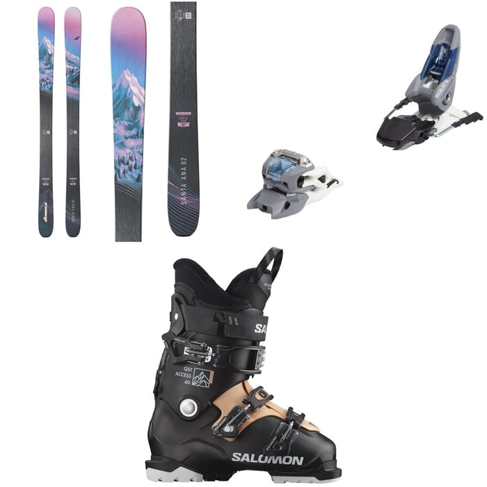 Nordica - Nordica Santa Ana 92 Skis + Marker Squire 11 Ski Bindings + Salomon QST Access 60 W Ski Boots - Women's