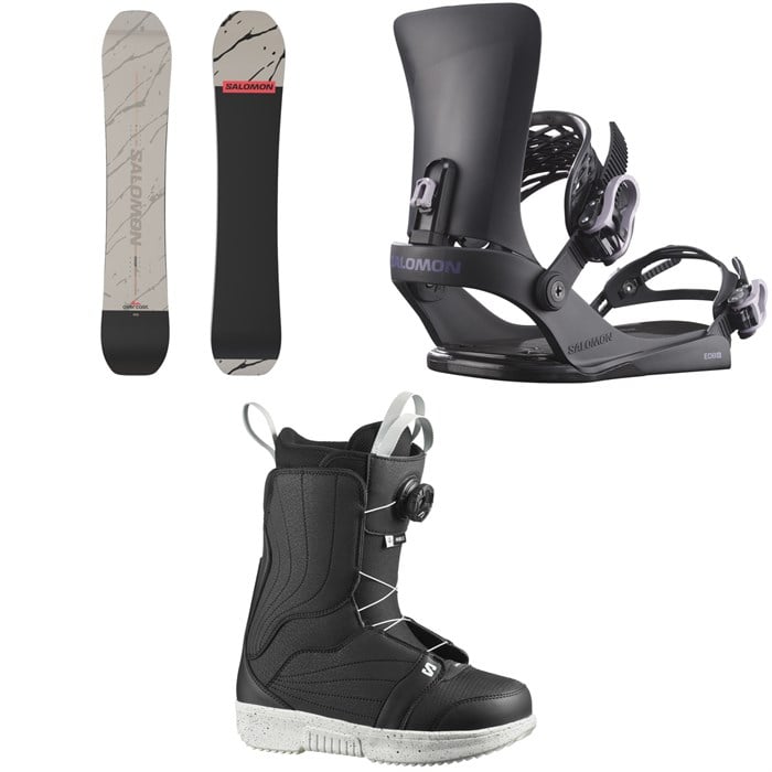 Salomon - Salomon Overcast Snowboard + EDB X Snowboard Bindings + Pearl Boa X Snowboard Boots - Women's 2026