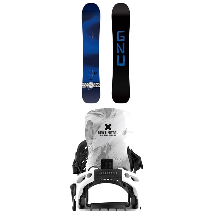 GNU - GNU Banked Country C3 Snowboard + Bent Metal Lightning Supermatic Snowboard Bindings 2026