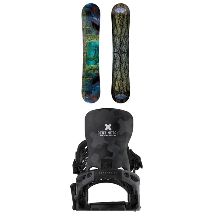 GNU - GNU Finest Asym C2X Snowboard + Bent Metal Lightning Supermatic Snowboard Bindings 2026