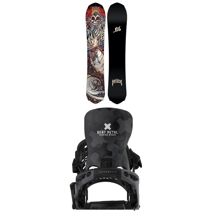 Lib Tech - Lib Tech Mayhem Rocket Snowboard + Bent Metal Lightning Supermatic Snowboard Bindings 2026