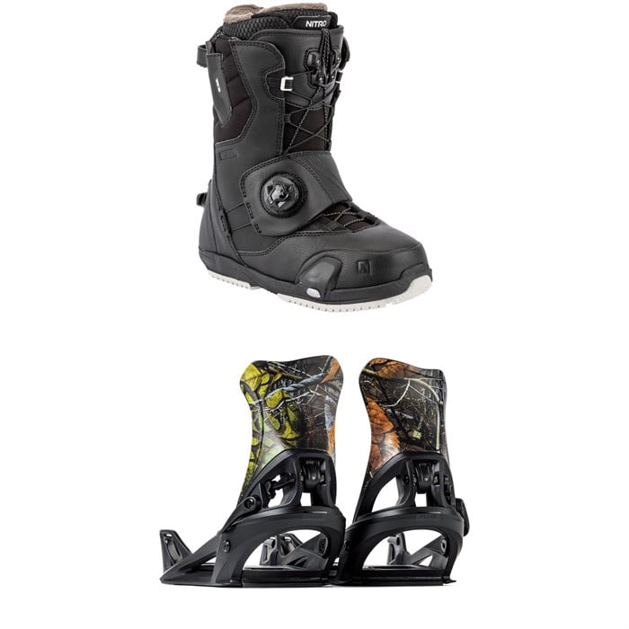 Nitro - Nitro Cave Step On TLS Snowboard Boots + Flux DS Step On Snowboard Bindings - Women's 2026