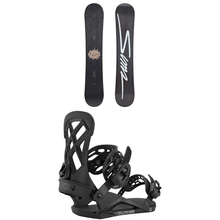 Sims - Sims Bowl Squad LTD Snowboard + Union Flite Pro Snowboard Bindings 2026