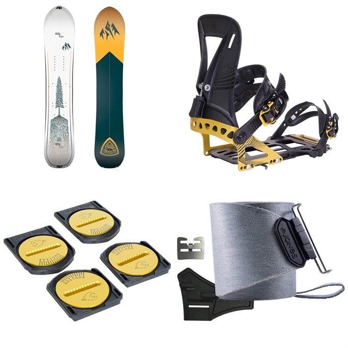 Jones - Jones Frontier 2.0 Splitboard + Spark R&D Arc ST Splitboard Bindings + R&D Spark Pucks + Jones Nomad Quick Tension Trim-To-Fit Splitboard Skins 2026