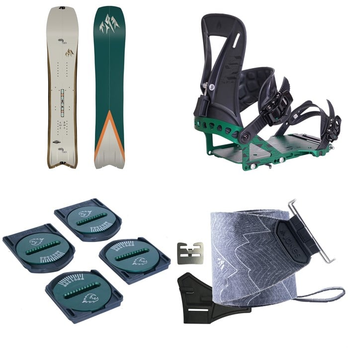 Jones - Jones Hovercraft 2.0 Splitboard + Spark R&D Surge ST Splitboard Bindings + R&D Canted Pucks + Jones Nomad Pro Quick Tension Trim-To-Fit Splitboard Skins 2026