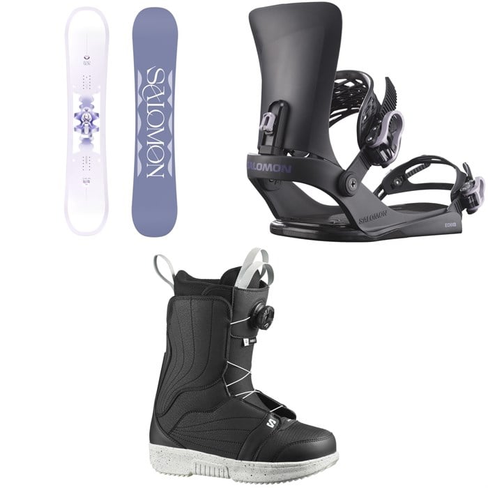 Salomon - Salomon Lotus Snowboard + EDB X Snowboard Bindings + Pearl Boa X Snowboard Boots - Women's 2026