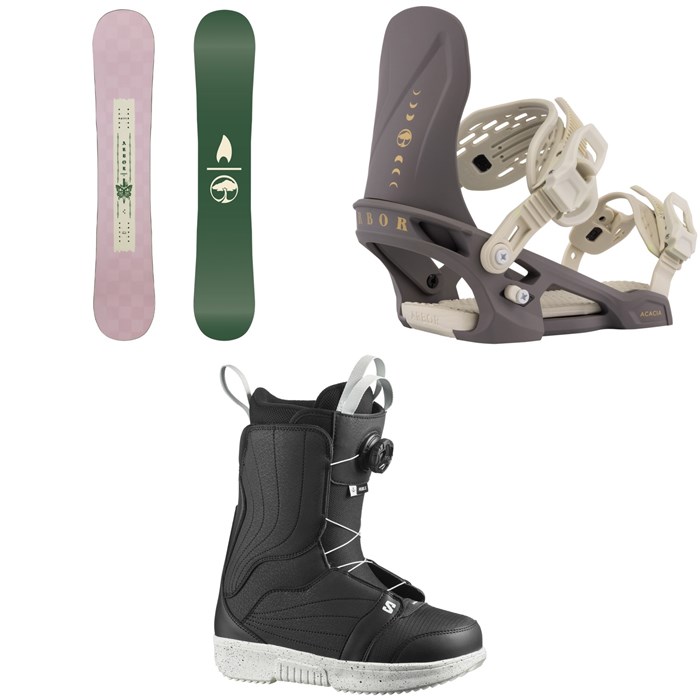 Arbor - Arbor Cadence Snowboard + Acacia Snowboard Bindings + Salomon Pearl Boa X Snowboard Boots - Women's 2026