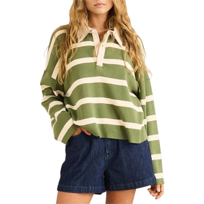 Rhythm - Rhythm Rugby Polo Knit Sweater - Women's