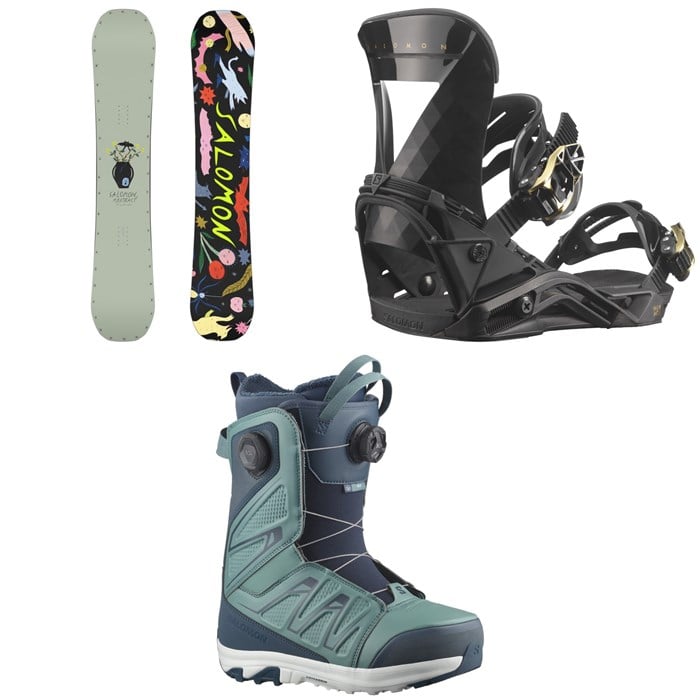 Salomon - Salomon Abstract Snowboard + Mirage Snowboard Bindings + Ivy BOA SJ Snowboard Boots - Women's 2025