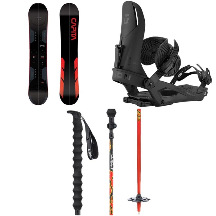 CAPiTA - CAPiTA Mega Split Splitboard + Union Charger Splitboard Bindings + Folkrm Kulshan Collapsible Poles 2026