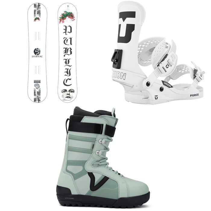Public Snowboards - Public Snowboards Disorder Snowboard + Union Force Classic Snowboard Bindings + Vans Hi-Standard Pro Snowboard Boots 2026