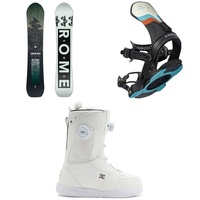 Rome - Rome Muse Snowboard + Arbor Sequoia Snowboard Bindings + DC Lotus Snowboard Boots - Women's
