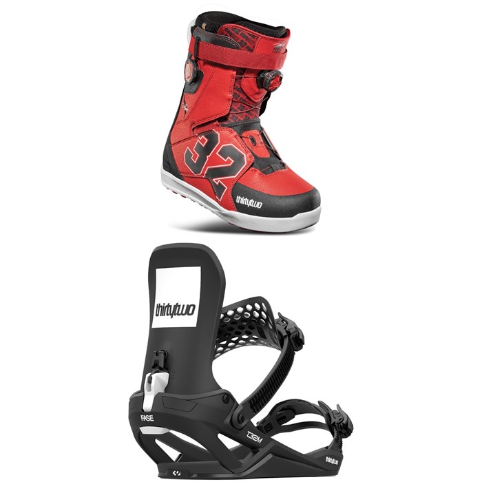 thirtytwo - thirtytwo Lashed XLT x Zeb Powell Double Boa Snowboard Boots + thirtytwo T32M FASE Snowboard Bindings 2026