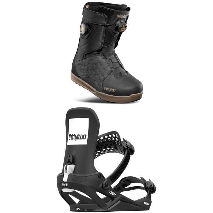 thirtytwo - thirtytwo Lashed Double Boa Snowboard Boots 2026 + thirtytwo T32M FASE Snowboard Bindings 2026