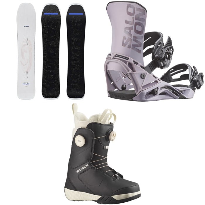 Salomon - Salomon Jetstream Snowboard + District Snowboard Bindings + Kiana Dual Boa Snowboard Boots - Women's 2026