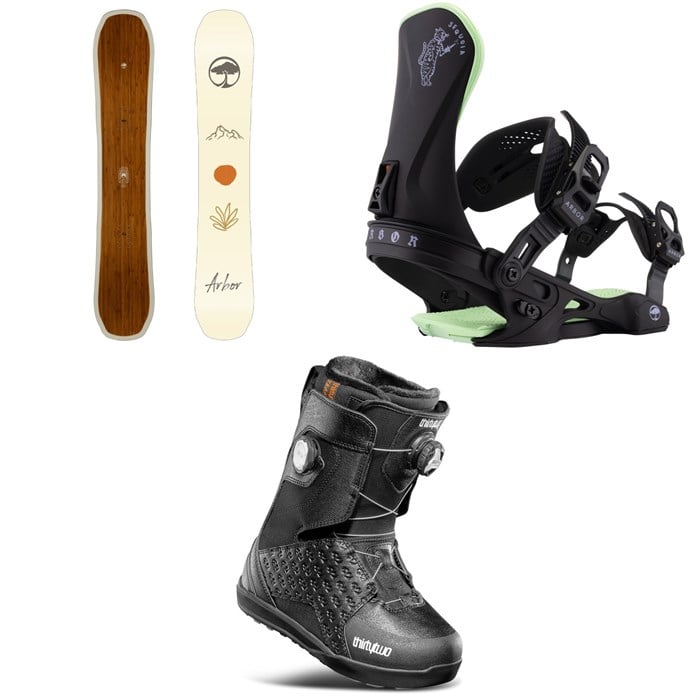 Arbor - Arbor Swoon Snowboard + Sequoia Snowboard Bindings + thirtytwo Lashed Double Boa Snowboard Boots - Women's 2026