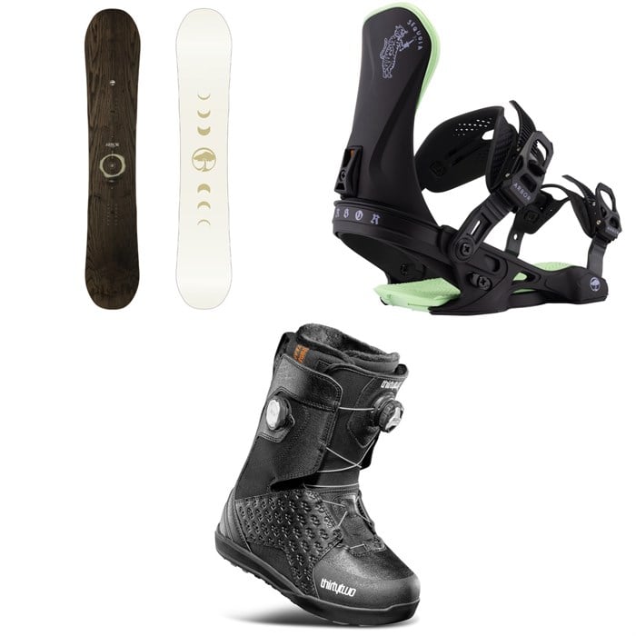 Arbor - Arbor Mantra Snowboard + Sequoia Snowboard Bindings + thirtytwo Lashed Double Boa Snowboard Boots - Women's 2026