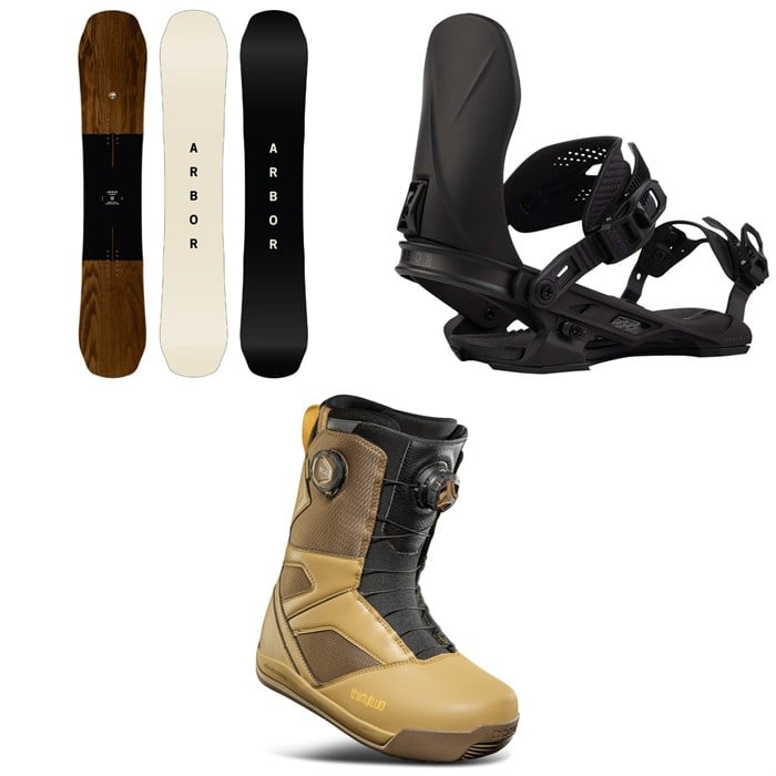 Arbor - Arbor Element Snowboard + Hemlock Snowboard Bindings + thirtytwo STW Double Boa Snowboard Boots 2026
