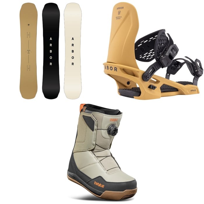 Arbor - Arbor Element Decon Snowboard + Spruce Snowboard Bindings + thirtytwo Shifty Boa Snowboard Boots 2026