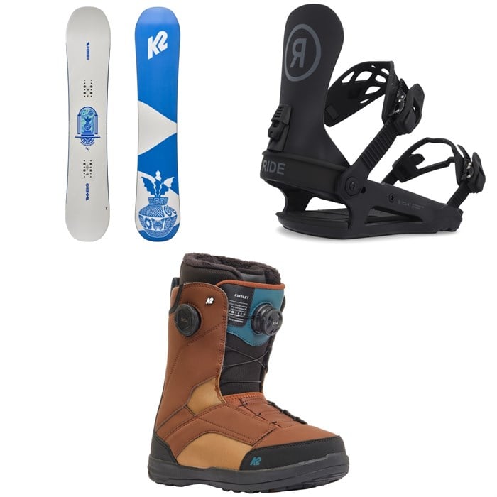 K2 - K2 Extravision Snowboard + Ride CL-4 Snowboard Bindings + K2 Kinsley Snowboard Boots - Women's 2025