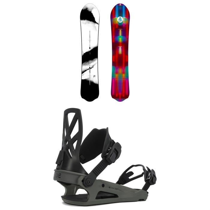 Burton - Burton Family Tree Alekesam Snowboard + Ride C-4 Snowboard Bindings 2025