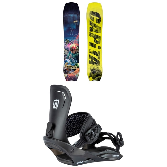 CAPiTA - CAPiTA Children Of The Pow Snowboard + Nitro Charger Snowboard Bindings - Kids' 2025