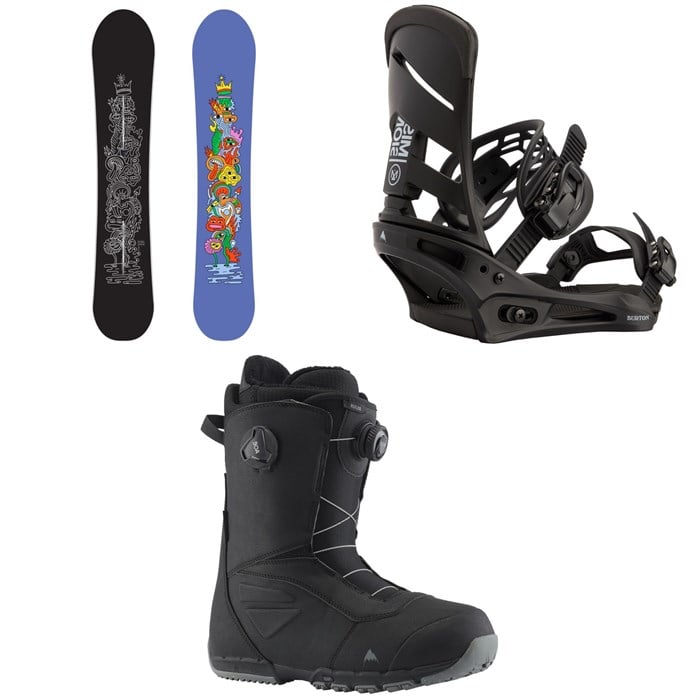 Burton - Burton Counterbalance Snowboard + Mission Snowboard Bindings + Ruler Boa Snowboard Boots 2026