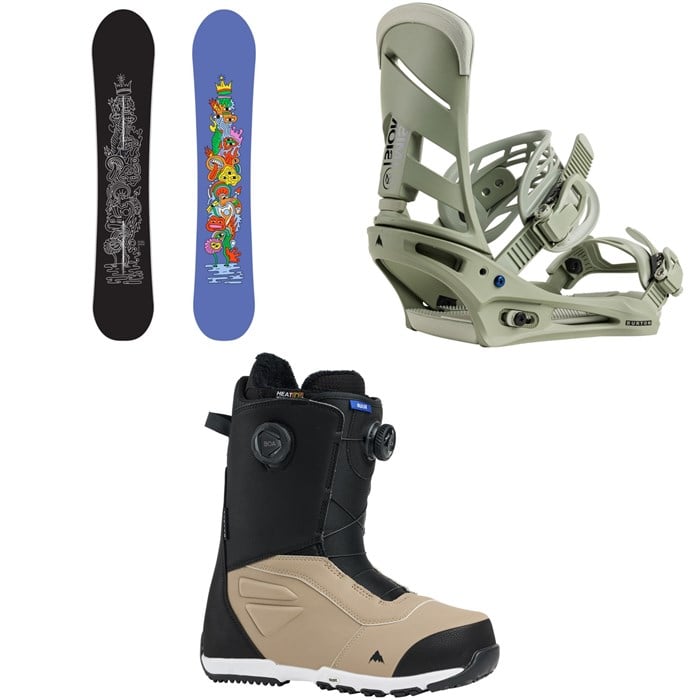 Burton - Burton Counterbalance Snowboard + Mission Snowboard Bindings + Ruler Boa Snowboard Boots 2026