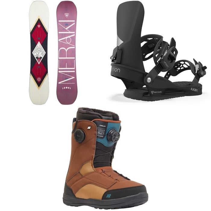 Rossignol - Rossignol Meraki Snowboard + Union Juliet Snowboard Bindings + K2 Kinsley Snowboard Boots - Women's