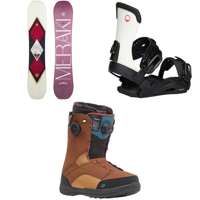 Rossignol - Rossignol Meraki Snowboard + Season Meld Snowboard Bindings + K2 Kinsley Snowboard Boots - Women's